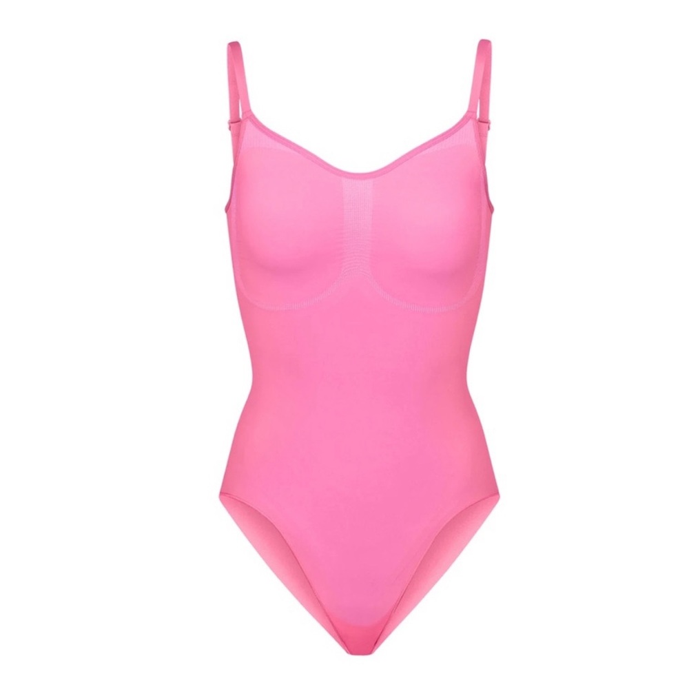 NWT SKIMS SCULPTING BODYSUIT Neon Orchid Pink NWT L